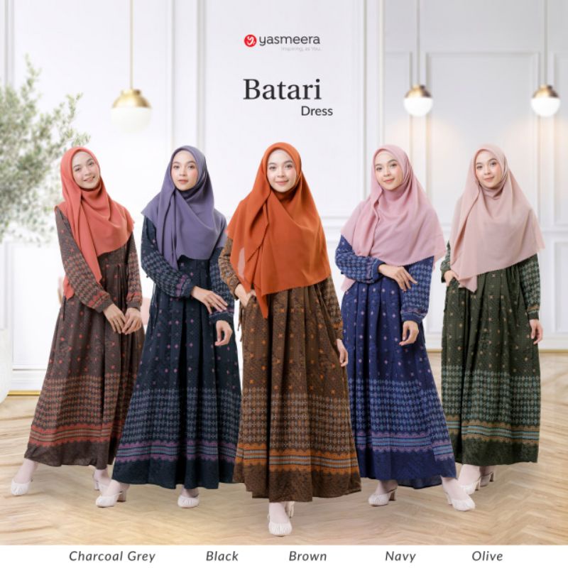 BATARI DRESS BY YASMEERA | GAMIS BATIK | GAMIS LEBARAN EXCLUSIVE