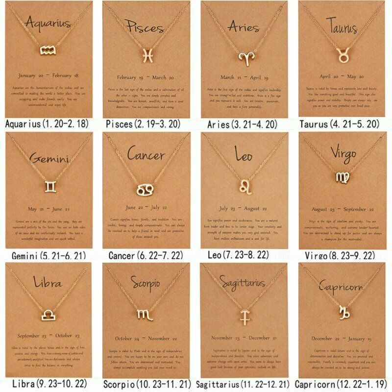 Kalung Choker Dengan Liontin 12 Zodiak Untuk Wanita