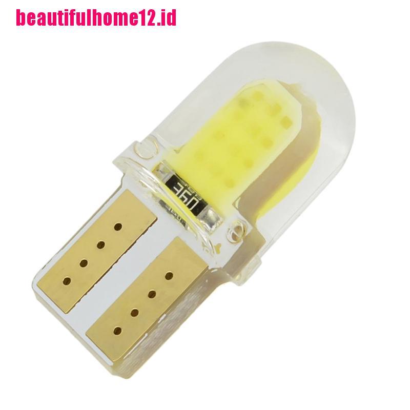 10pcs Lampu LED T10 194 W5W COB Bahan Silikon Untuk Pintu Mobil