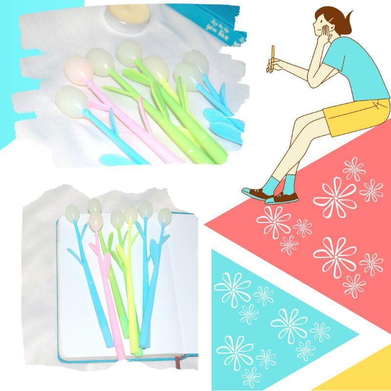 

Pulpen Gel 0,38 mm Bunga Tulip Warna-warni | Kinople_