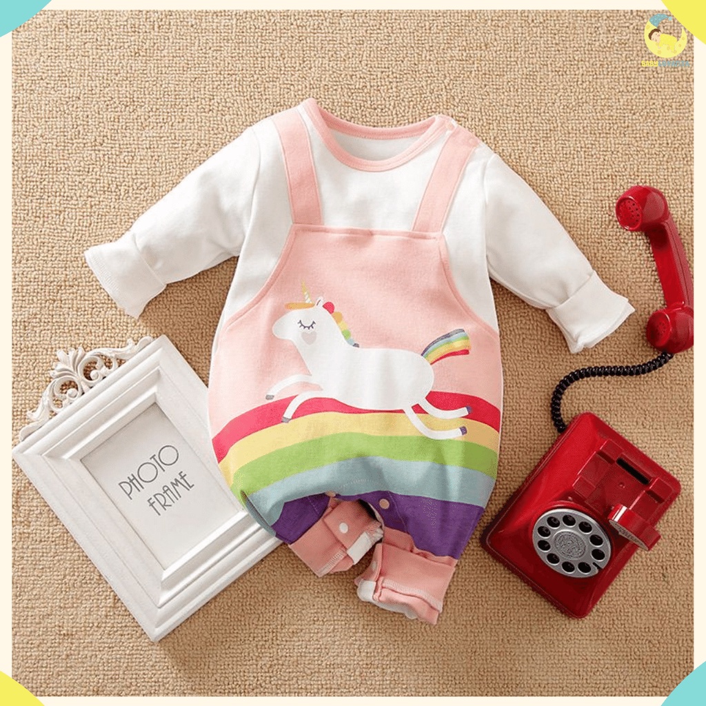 [COD] Jumper anak perempuan lucu Model PELANGI UNICORN / Jumper 0-2 Tahun / baju impor korea // 346/Babylovanta