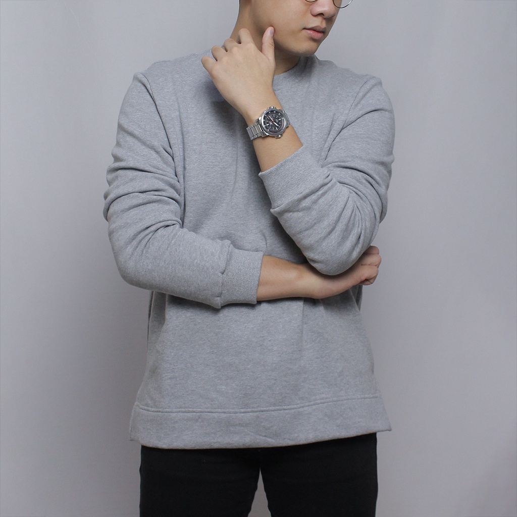 Volda Cotton Fleece Sweater (Misty Grey)