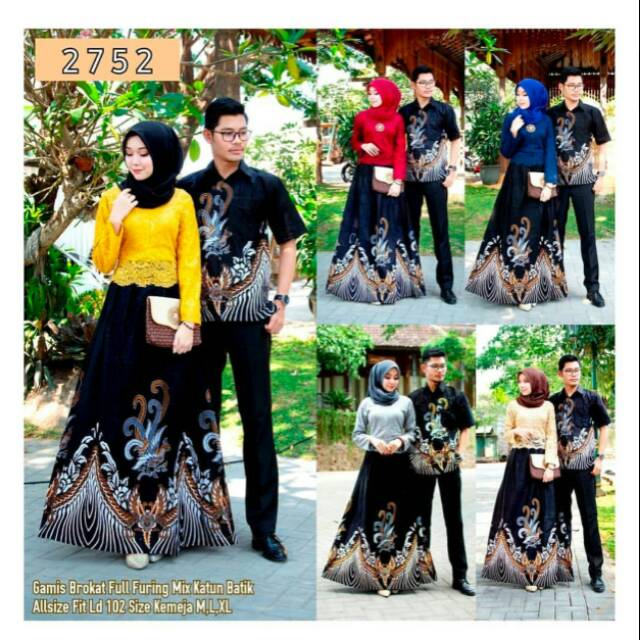Batik Muslim Couple Baju Kondangan Simple