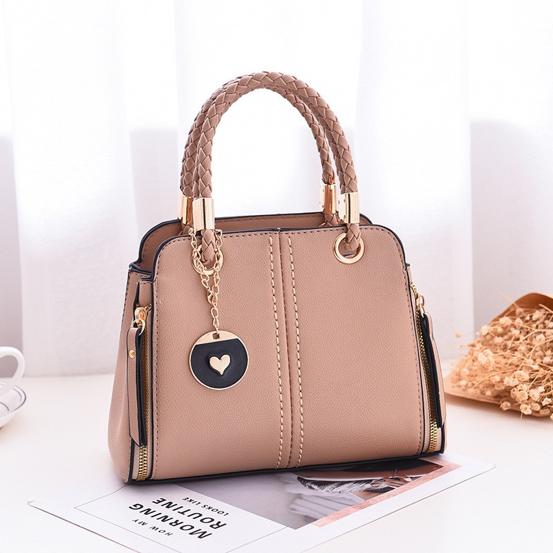 BJ31555 - BLACK/BROWN/KHAKI/ORANGE/PINK - TAS JINJING TOTEBAG HANDBAG SLEMPANG TAS WANITA FASHION IMPORT MODIS ELEGAN TERMURAH TERLARIS TERBARU BAGSTORE JAKARTA TAS BATAM BQ1839 LT1555 CR7323