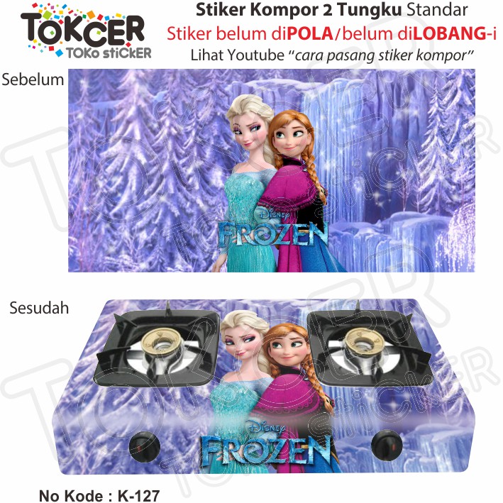 Stiker Kompor 2 Tungku FROZEN