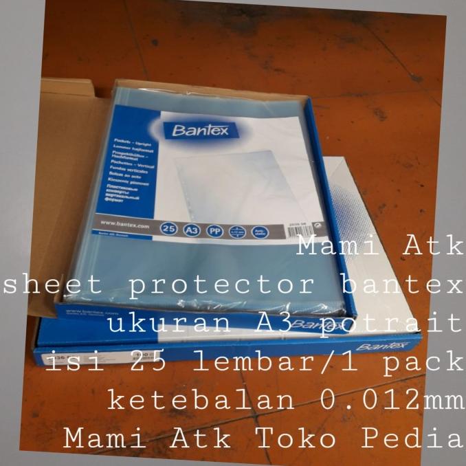 

Office & Stationery | Document Organizer | Sheet Protector Bantex Potrait Ukuran A3 Isi 25 Lembar/Pack 2036 | Best Seller