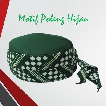 PECI BATIK JOGOKARIYAN / WARNA HIJAU / MOTIF POLENG SOGAN /Kopiyah Songkok Batik / ASLI JOGOKARYAN /