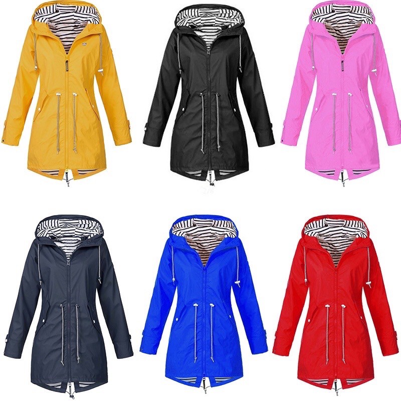 JAKET IMPORT WANITA EROPA ASIA AMERIKA KOREA MANTEL JAS HUJAN ANTI AIR WATERPROFF