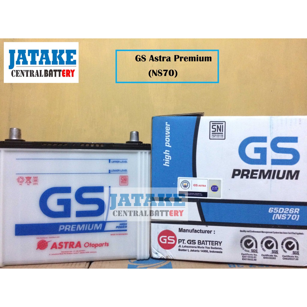 Aki Basah NS70 Ns 70 GS Astra Premium Di Tangerang