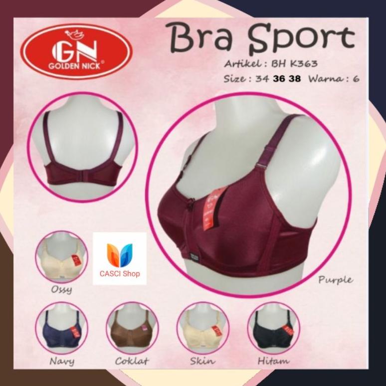 Bra Golden Nick Glossy Mengkilap K363 / K364 / K366 / K370 (Sport Bra)