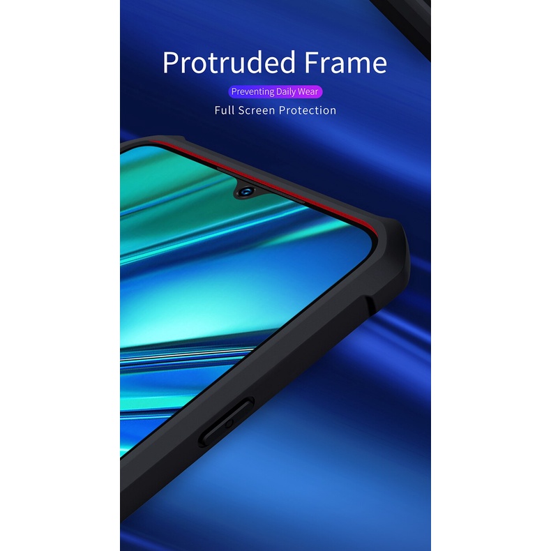 Case REALME 5 PRO Armor Fusion Transparent Casing Free Skin Carbon 3D
