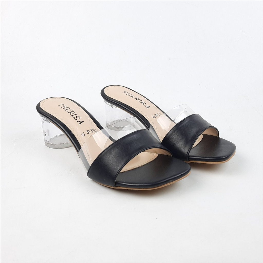 Sandal hak bulat kaca wanita Therisa LXLX.02 36-40