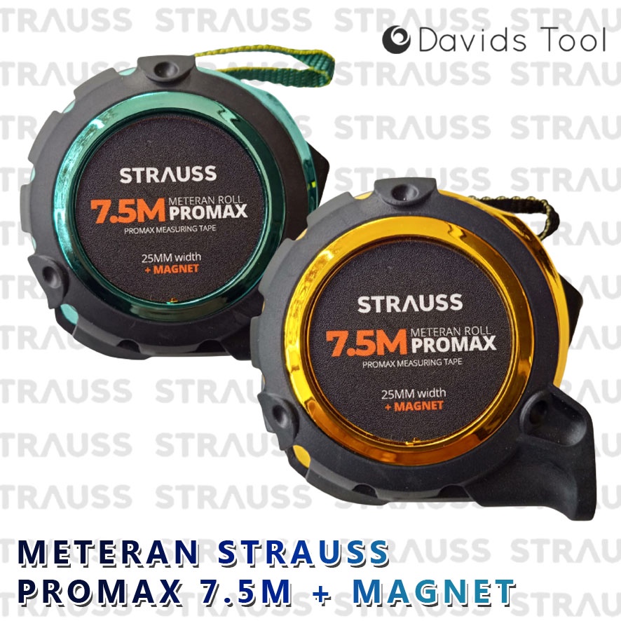 Meteran Tukang Bangunan Roll 7.5 Meter Strauss Promax