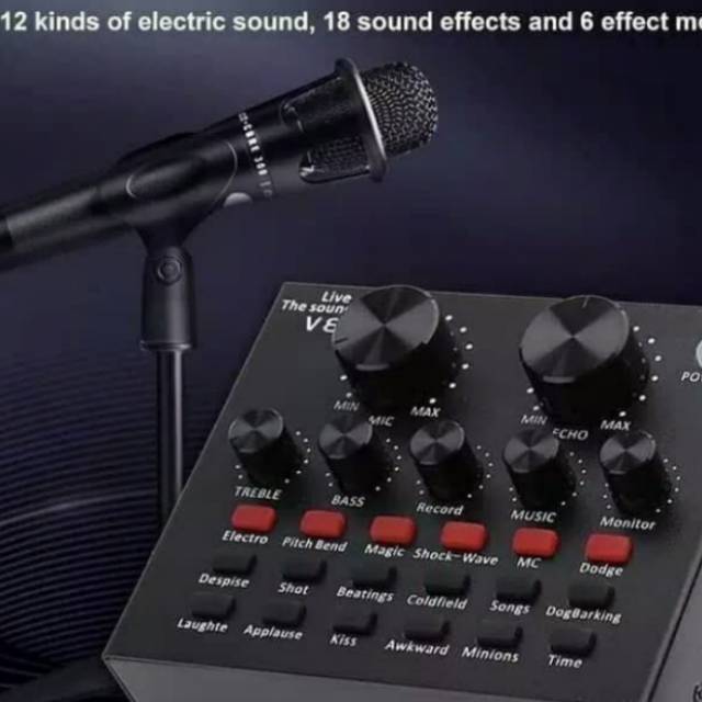 Soundcard v8 MIXER audio external soundcard
