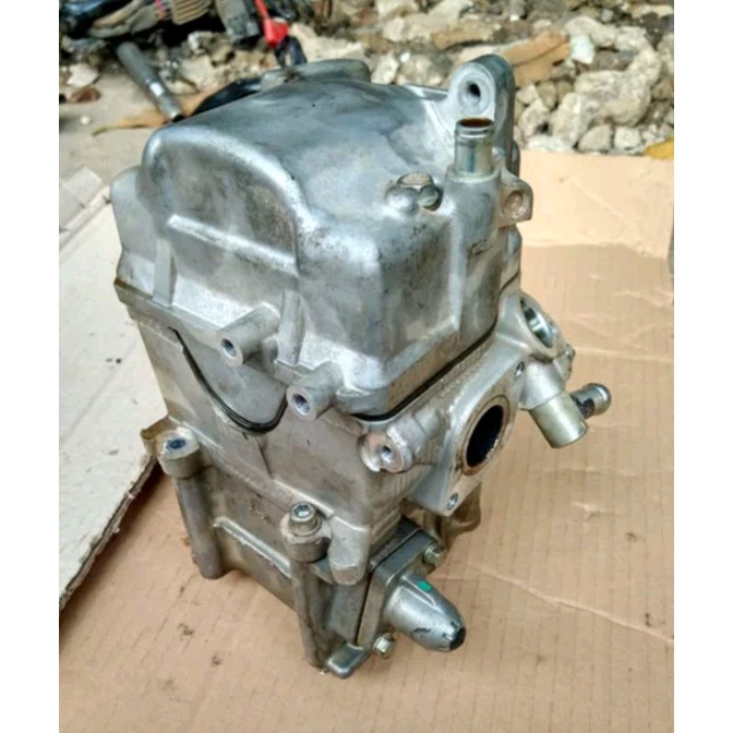 CYLINDER HEAD BLOCK HEAD BURING KOP ISI FULL SET KOMPLIT YAMAHA XEON GT 125 ORIGINAL LEPASAN MOTOR