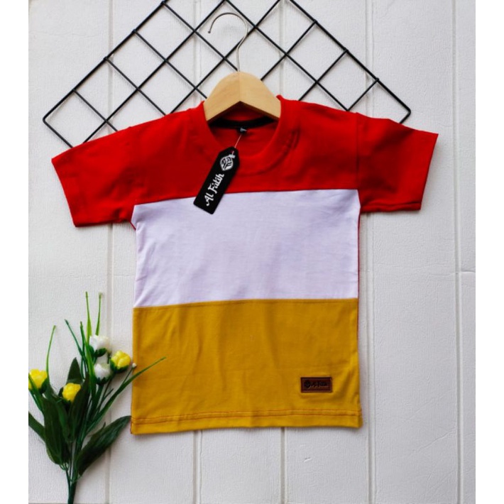 KAOS ANAK GRADASI 3 WARNA HORIZONTAL