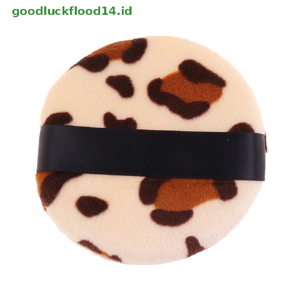 (GOOGFOUR) Spons Puff Bedak Tabur Motif Leopard Untuk Makeup