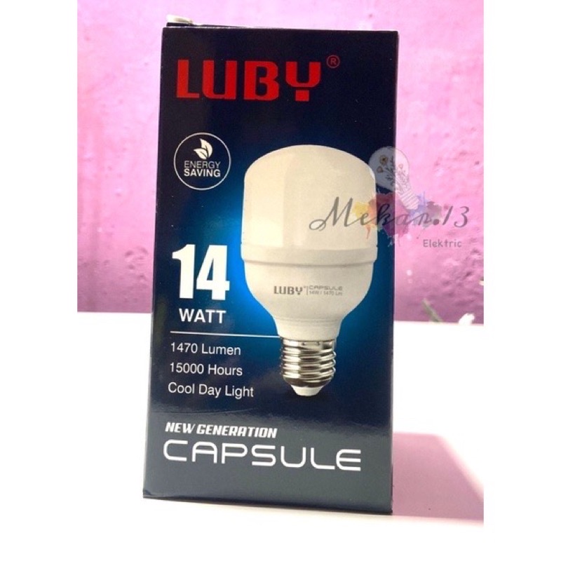 Lampu LED LUBY Capsule cahaya putih 14 watt