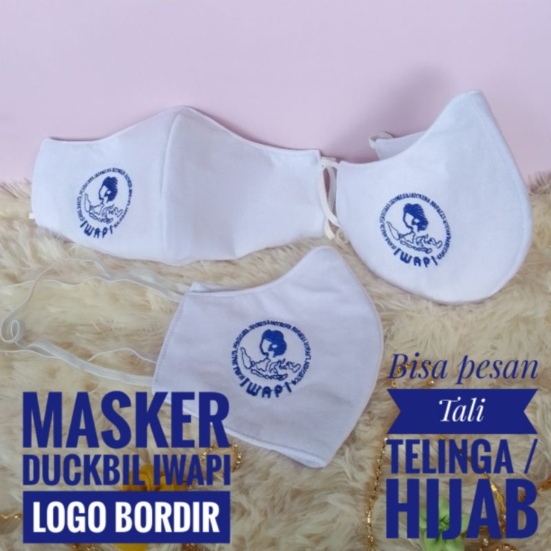 masker iwapi logo bordir termurah