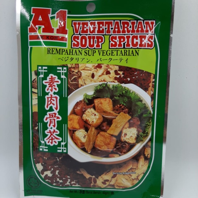A1 Vegetarian Bakut Teh Soup Spices 40gr / Bak Kut Teh Rempah Sup Vegetarian