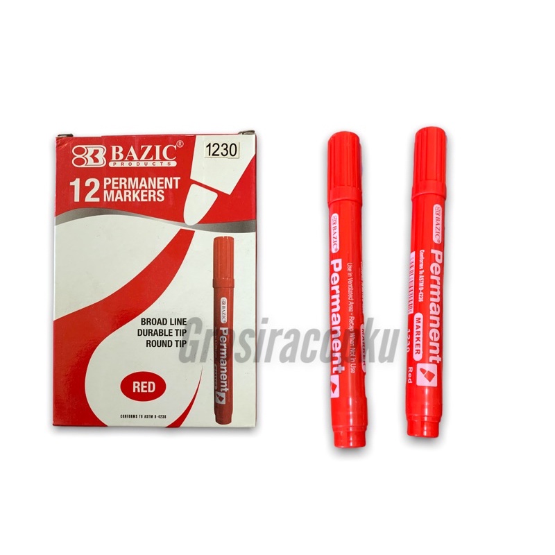 Spidol Basic Hitam Merah Permanent / whiteboard Satuan Murah meriah