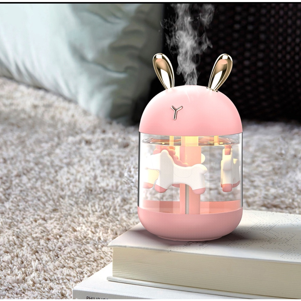 READY Diffuser air aromatherapy 300ML with 7 colour LED Lamp- Bergaransi