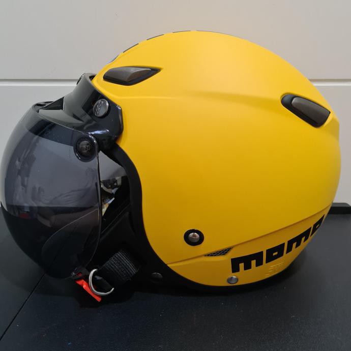 SALE Helm JPN kawai momo kuning dop kaca bogo