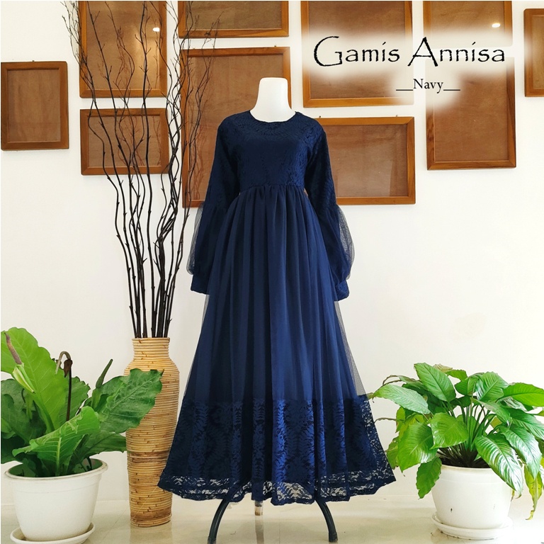 Gamis Annisa Navy | Gamis Anak Perempuan | Gamis Dewasa | Baju Gamis Couple | Baju Unik | Baju Anak Unik | Gamis Terjangkau | Gamis Keluarga| couple family murah