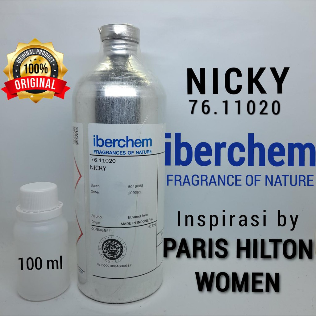 NICKY BIBT PARFUM MURNI KEMASAN 100ML, BY IBERCHEM, inspirasi by paris hillton women