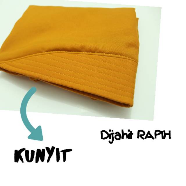 [BISA COD] KHIMAR RAUDAH JUMBO  2 LAYER FREE BROS / HIJAB SYARI / KERUDUNG JILBAB 2 LAYER TERBARU-kunyit