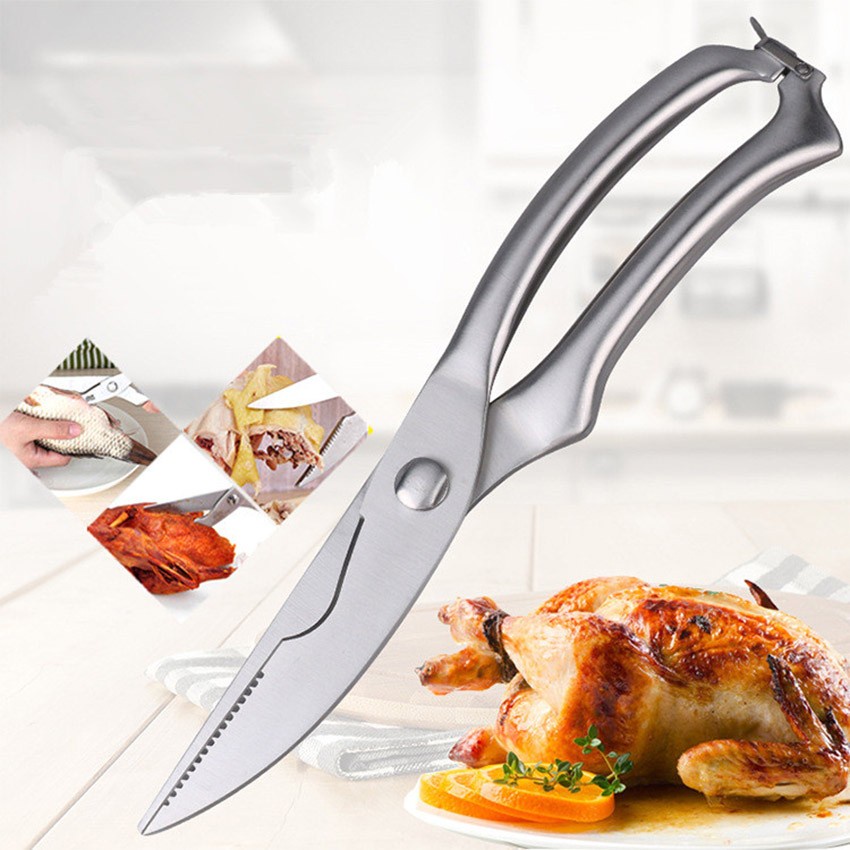 GUNTING TULANG DAGING Ayam Ikan Daging Udang Sayur Gunting Dapur Stainless THE BONE CUTTING SCISSORS Gunting kulit udang kepiting