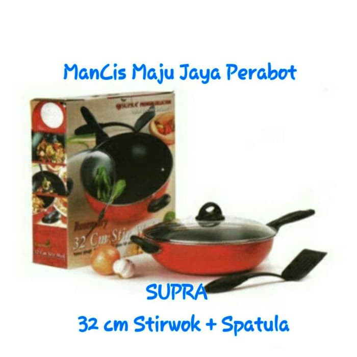 Penggorengan / Wajan SUPRA Stir wok 32cm + tutup
