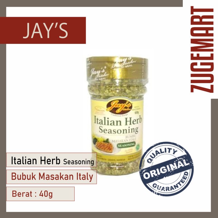 

Jays Italian Herb Seasoning / Bumbu Masak Italia - 40Gram