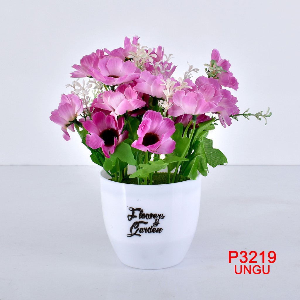 COD/ TL88 TANAMAN BUNGA HIAS POT TANAMAN HIAS DEKORASI RUMAH DAN BUNGA PLASTIK P3219-4