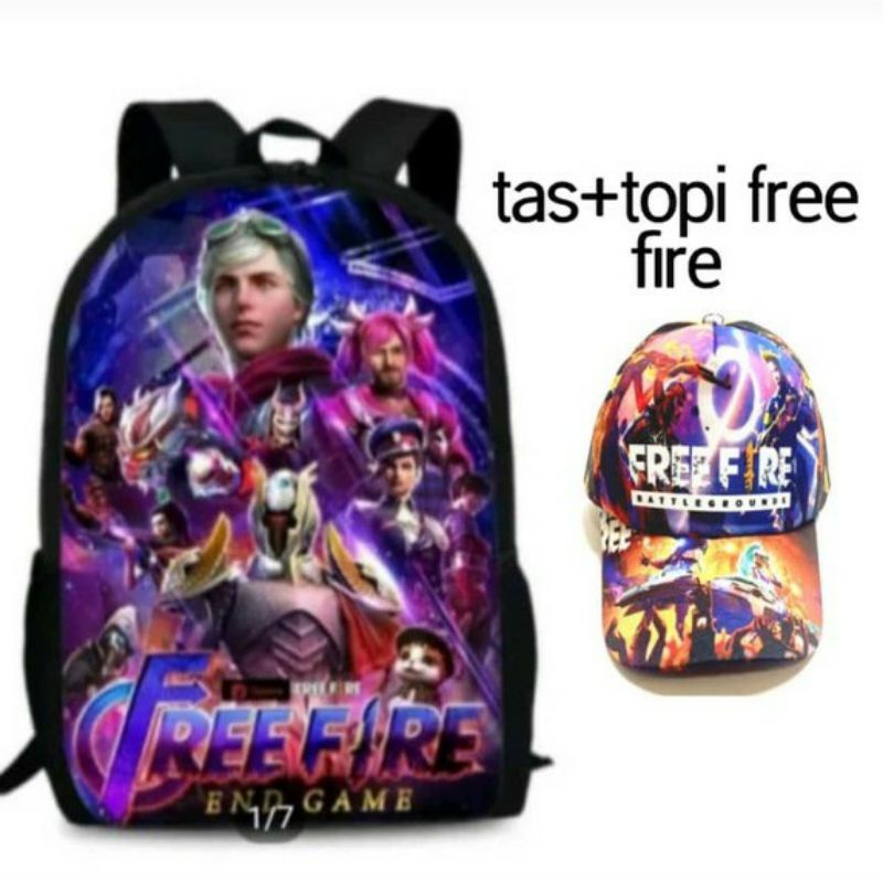 FIREEFIRE Gratis topi Ransel Anak Karakter Tas anak Sekolah laki-laki backpack ransel punggung