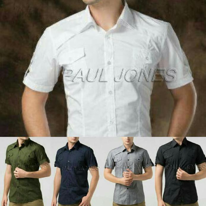 Kemeja Pria Army Navy Silver Stelan Blazer Jaket Celana Kain Levis High Quality