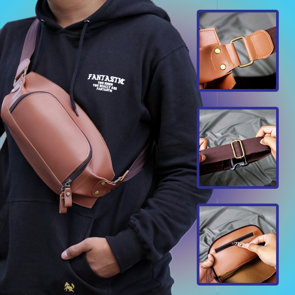 Tas Selempang Pria Arctic Tas Slempang Waterproof Pria Waistbag Keren Trendy