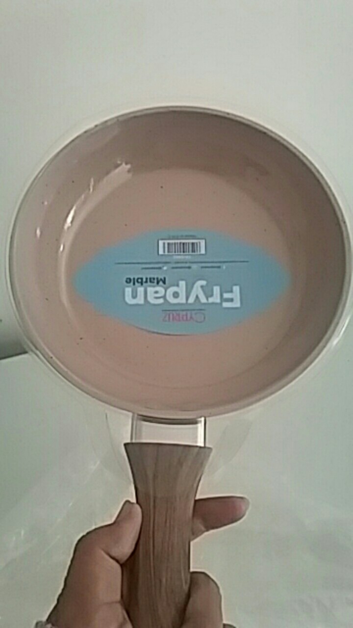 Cypruz Fp0692 16cm Fry Pan Mini Marble Coating Gagang Kayu Marbel
