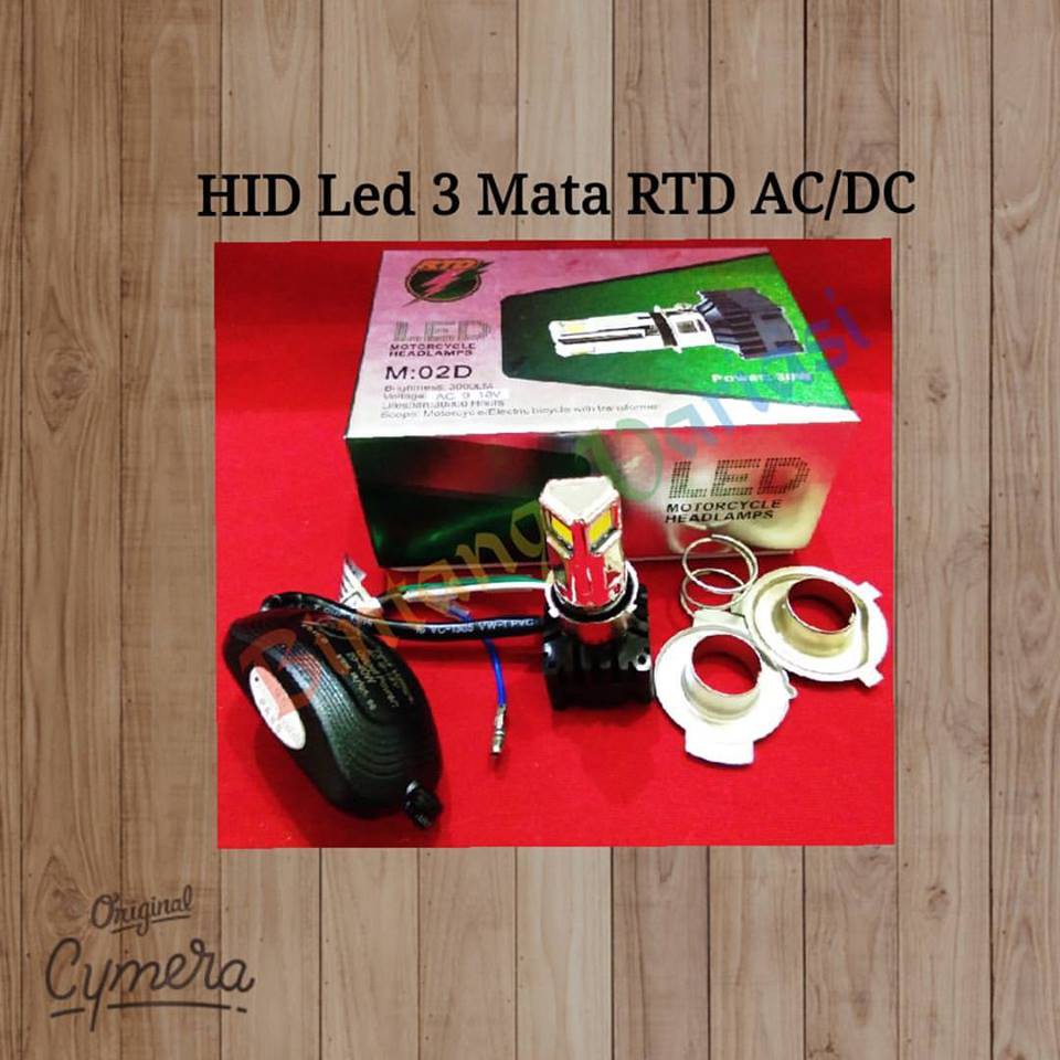 BVM HID Lampu Motor LED 3 Sisi RTD
