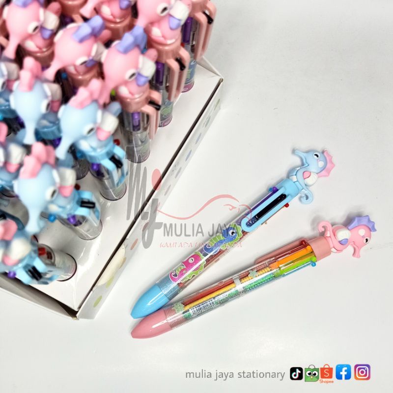 

ballpoint pulpen pen kuda laut 6warna fancy