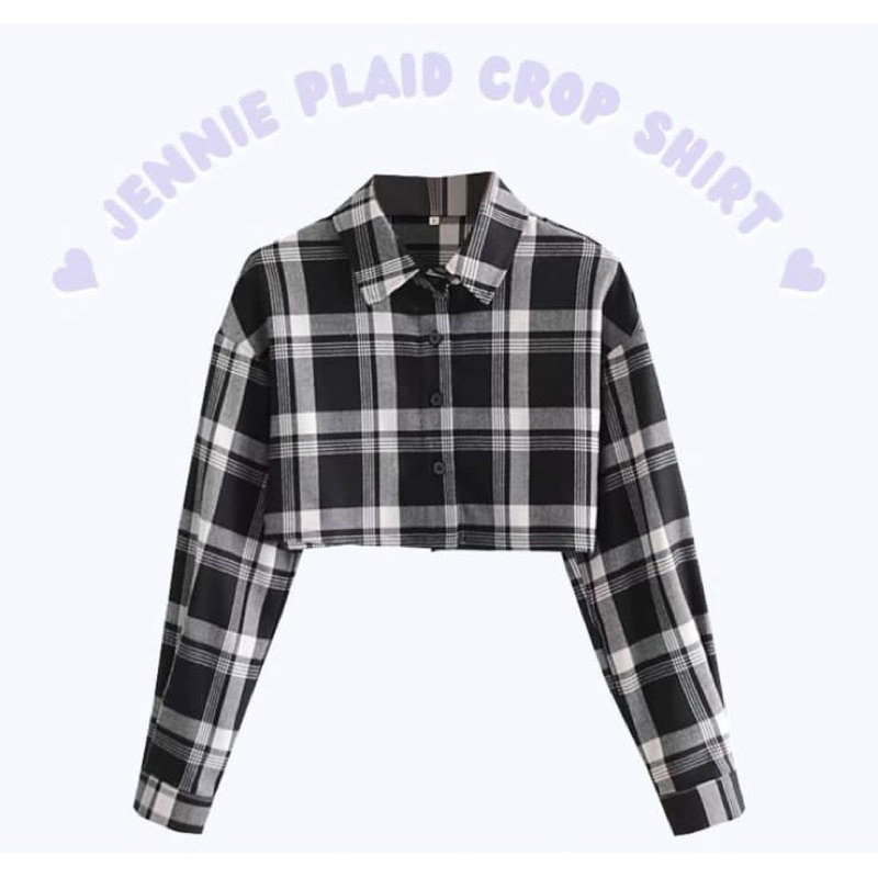 RD FASHION JENNIE KEMEJA CROP TOP