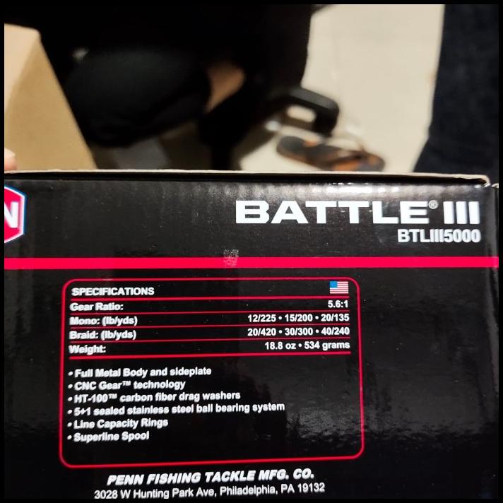 Reel Penn Battle Iii 5000 Power Handel