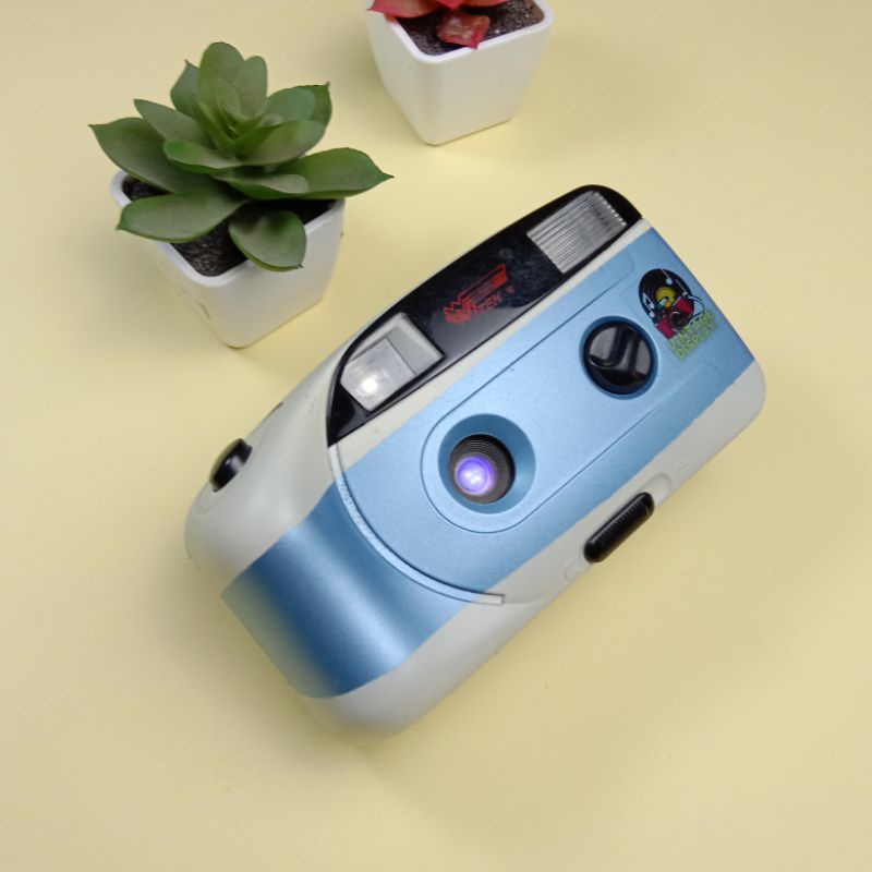 Kamera analog vintage retro jadul untuk pajangan, hiasan dinding, dan dekorasi-Sm111 biru