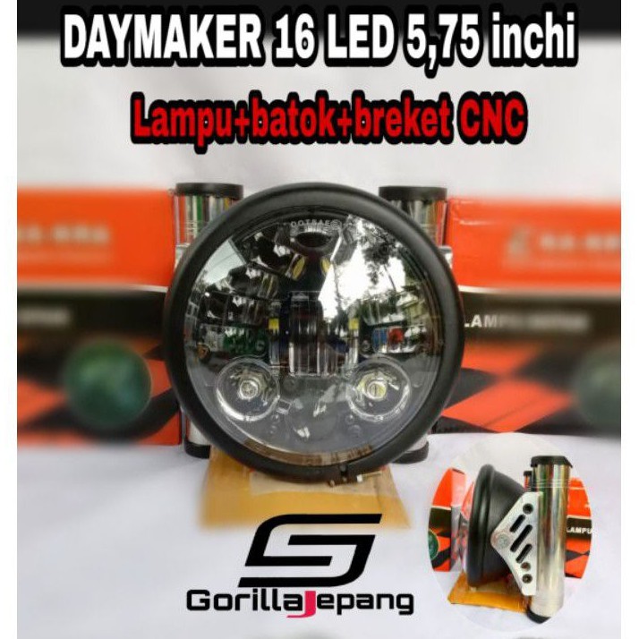 lampu depan daymaker 16 led set batok dan dudukan lampu depan for GL TIGER SCORPIO VIXION NINJA