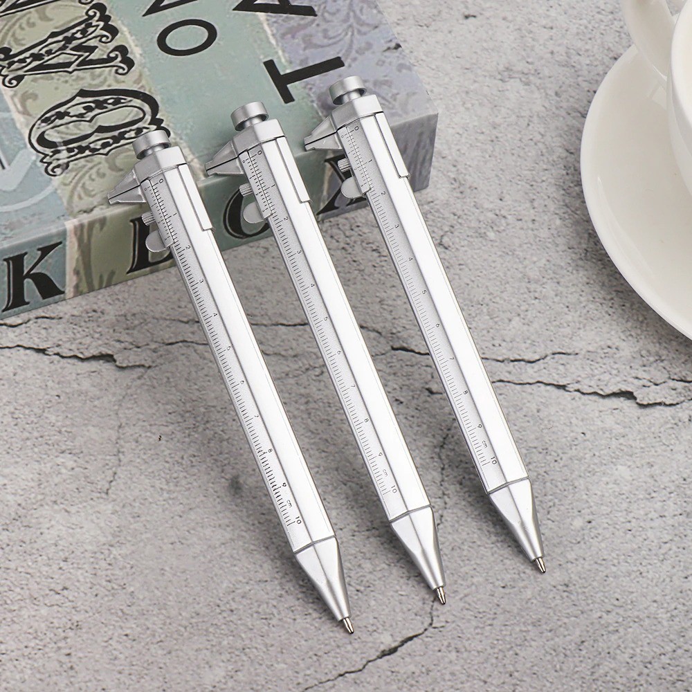 Grab Medan Pulpen Pena Multifungsi Ballpoint Pen Caliber Measuring Tool Scale