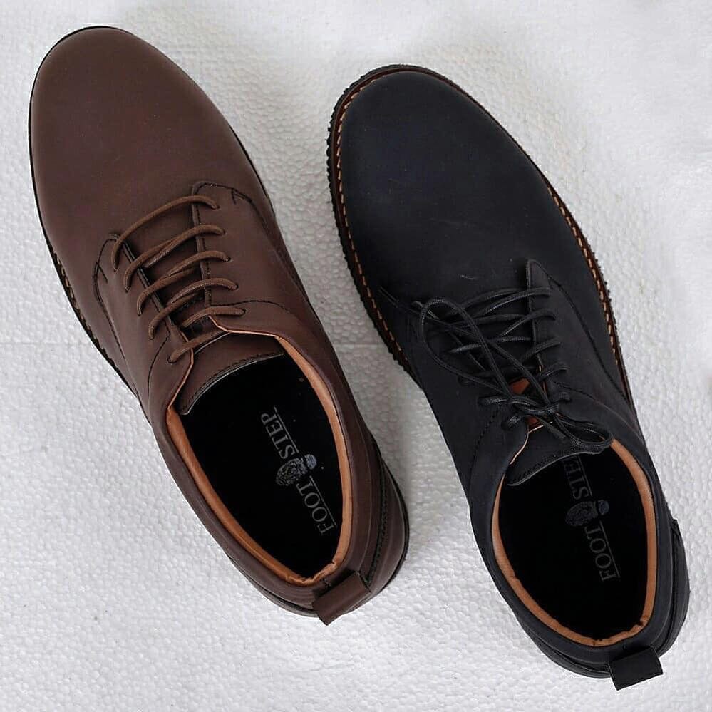 ALASKA BROWN - Sepatu Pantofel Pria Kasual Kulit Formal Casual Santai Kerja Kuliah - Pantopel Pria