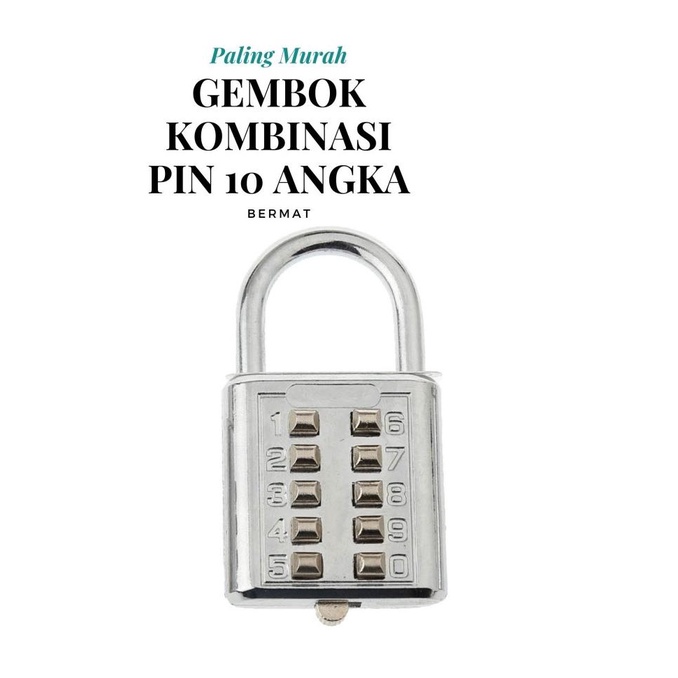 Jual Gembok Kombinasi Gembok Pin Nomor Angka Digit Padlock Koper Mm Shopee Indonesia