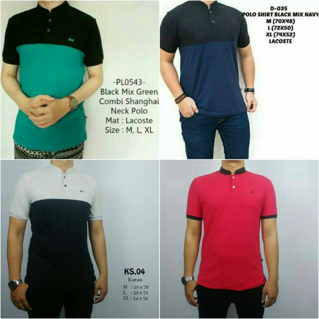 Kaos Polo Shirt Kerah Koko Shanghai Polos