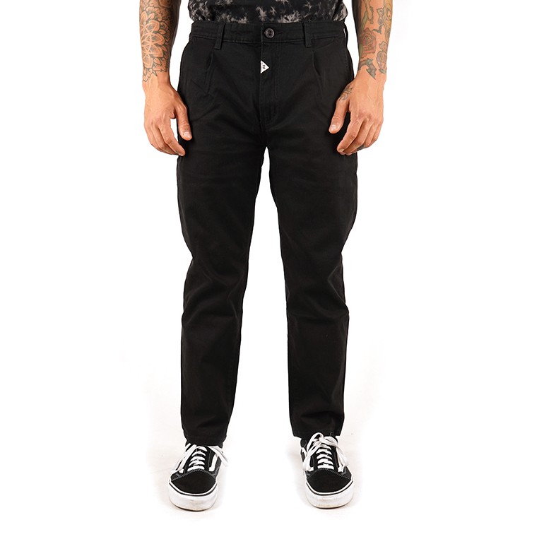 Spyderbilt Celana Panjang Pria Hitam Vider Chino (MPNT045-BLK) Planetsurf
