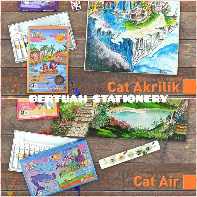 

NDM PAINTMATE ACRYLIC/WATERCOLOR SET 12 WARNA CAT AIR/AKRILIK BERIKUT KUAS PALET